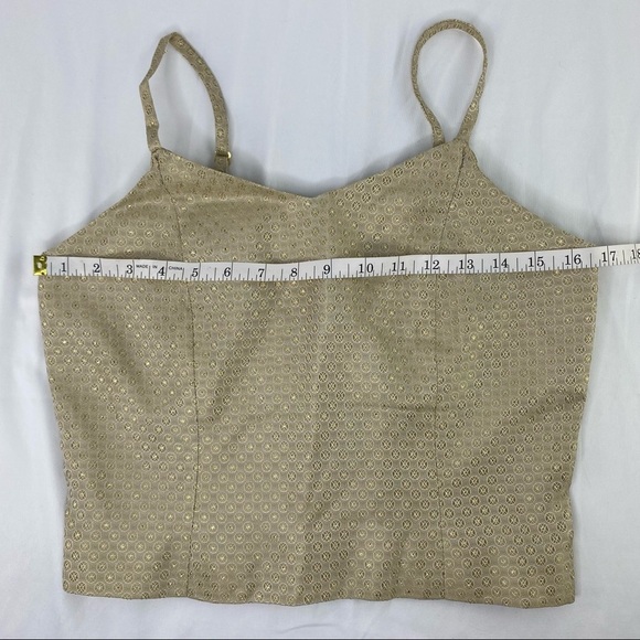 cach'e beautiful gold sparkling cropped top, 6 - Picture 7 of 13